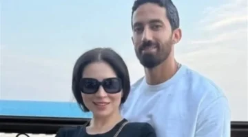 أول ظهور لمي عز الدين مع زوجها الطبيب في مناسبة عامة بعد زفافها